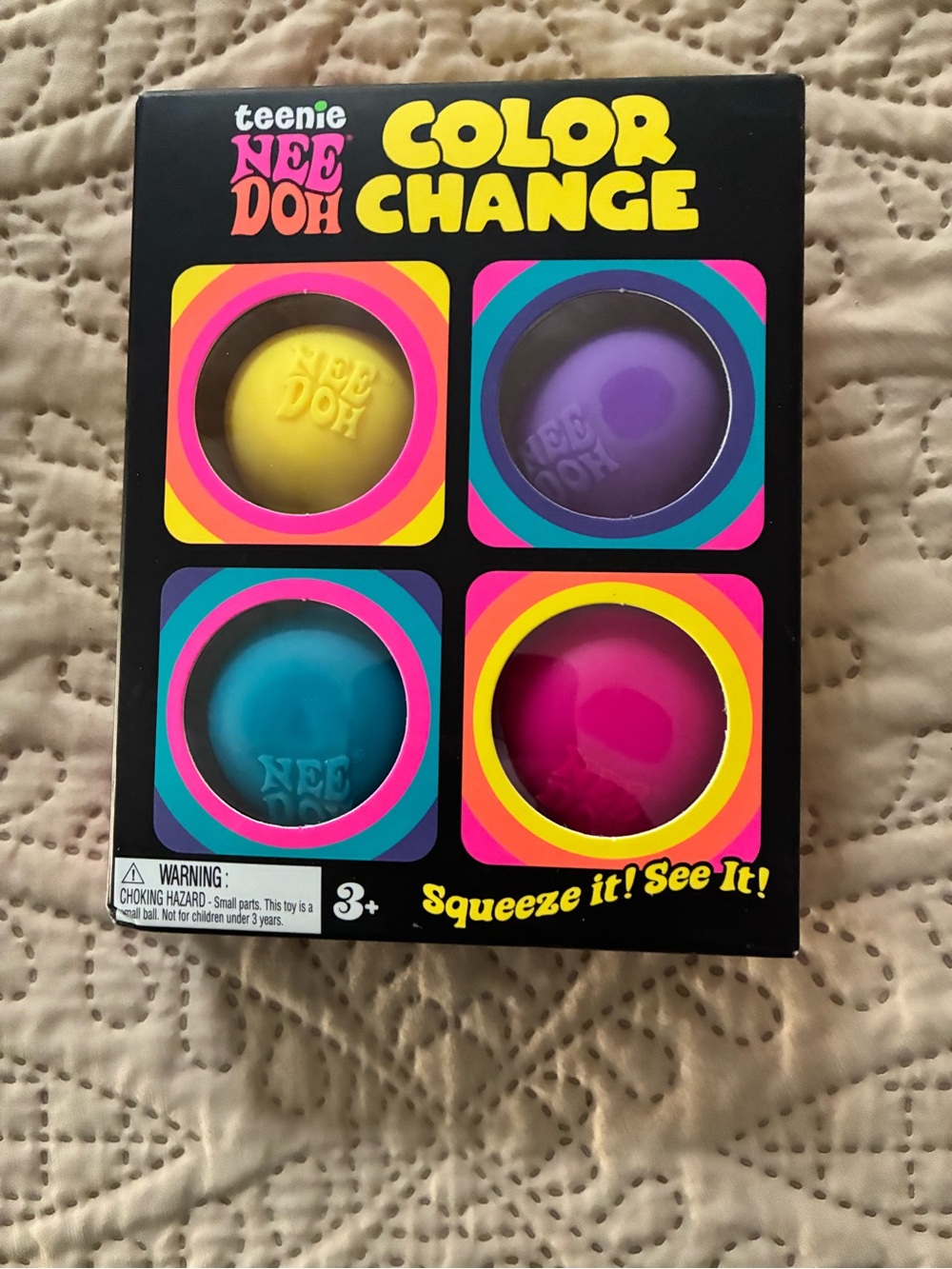 Nee Doh Color Change Balls - Yellow, Purple, Blue, Pink